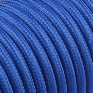 Textilkabel Standard Rund H03VV-F 2×0,75 mm²  PVC Kabel mit Textilummantelung 300V / 300V | Blau