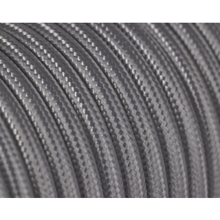 Textilkabel Standard Rund H03VV-F 2×0,75mm²  PVC Kabel mit Textilummantelung 300V/300V - Silber