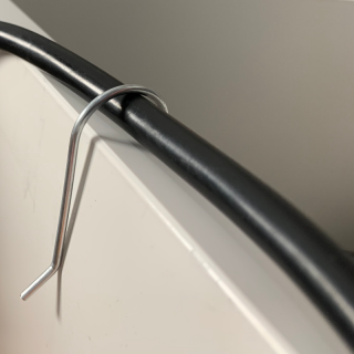 Metallklammer Kabelführung für Lamellendecken für Stegbreiten 9-15mm Länge 55mm, Stahl verzinkt