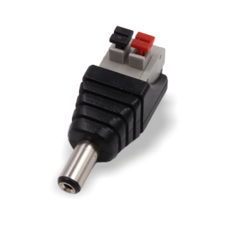 LED DC-Klinkenstecker Adapterstecker 2,1 × 5,5 mm + Schnellverschlüsse
