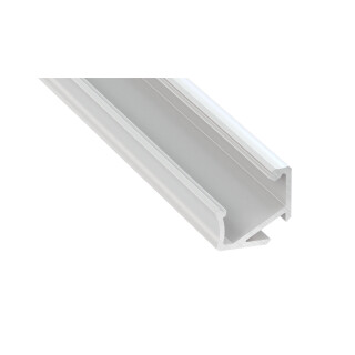 LED Aluminiumprofil Type H (1,69 x 1,66) - Eckprofile 30°/60° - für Strips bis 12 mm | weiß lackiert 2020 mm