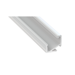 LED Aluminiumprofil Type H (1,69 x 1,66) - Eckprofile 30°/60° - für Strips bis 12 mm | weiß lackiert 2020 mm