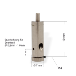 Drahtseilhalter / Gripper 10, Y-Halter mit Querbohrung, für Drahtseil Ø 0,8 - 1,0 mm | vernickelt