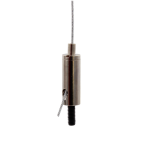 Drahtseilhalter / Gripper 12, M4 Außengewinde Gewindeüberstand 10 mm, für Drahtseil Ø 0,8 - 1,2 mm | vernickelt