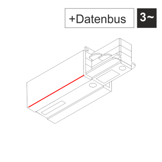 EUTRAC DALI Einspeiser mit Datenbus, Schutzleiter rechts in verschiedenen Ausführungen | 555 2 1201 X