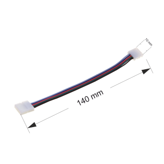 Led Strip RGBW 5 Pin Verbinder / Connector 2x Clip | B=10mm | Länge 14cm