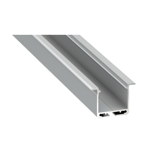 LED Aluminiumprofil Type inDILEDA (3,84 x 2,61) - Einbauprofile - für 2 Strips á 12 mm | silber eloxiert 2020 mm