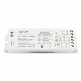Mi-Light 5-in-1 Empfänger Controller Steuerung Dimmer 2.4G 12/24V 15A | CCT, RGB, RGBW, RGB+CCT