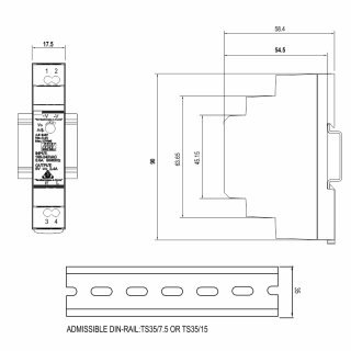 MeanWell HDR-Serie - Hutschienen-Schaltnetzteile DIN-Rail | 12W 5V/2,4A | HDR-15-5