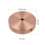 Baldachin Standard | Ø 100 mm | Höhe 25 mm | Kupfer / Rosegold