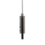 Drahtseilhalter / Gripper 15, M4 Außengewinde Länge 10 mm, für Drahtseil Ø 1,0 - 1,5 mm | vernickelt