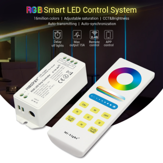 Mi-Light Smart LED SET Steuerung + Fernbedienung 2.4G 12/24V 15A | RGB