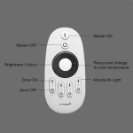 Mi-Light DIM+CCT 4-Zonen-Fernbedienung 2,4GHz 12/24V | Drehrad