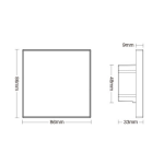 MiBoxer Dual White CCT Wandcontroller Touch Panel 4 Zonen 2.4GHZ| 230V | T2 | Wandeinbau