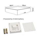 MiBoxer RGBW Wandcontroller Touch Panel 4 Zonen 2.4GHZ | 3V (2x AAA) Batterie | B3 | Wandaufbau