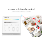 MiBoxer Dual White CCT Wandcontroller Touch Panel 4 Zonen 2.4GHZ | 3V (2x AAA) Batterie | B2 | Wandaufbau