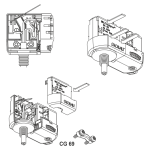 Multiadapter für 3-Phasen Stromschienenstrahler  inkl. Alunippel und Zugentlaster + CG69 | Grau