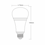 MiBoxer SMART LED Leuchtmittel E27 12W 1100lm 220° Dimmbar | FUT105 | RGB+CCT