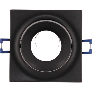 Einbauring Einbaustrahler Downlight Spot Provero Cygnus  für MR16 / GU10 Eckig 90x90mm, Loch Ø68mm, schwenkbar, schwarz