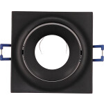 Einbauring Einbaustrahler Downlight Spot Provero Cygnus  für MR16 / GU10 Eckig 90x90mm, Loch Ø68mm, schwenkbar, schwarz