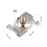 Deckenclip M5 für Odenwald - Rasterdecken | mit Gewindebolzen M5x10mm | vernickelt