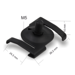 Deckenclip M5 für Odenwald - Rasterdecken | mit Gewindebolzen M5x10mm | schwarz