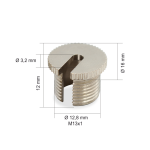 Schraubkappe M13x1 mit Schlitz | vernickelt