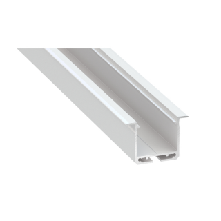 LED Aluminiumprofil Type inDILEDA (3,84 x 2,61) - Einbauprofile - für 2 Strips á 12 mm | weiß lackiert 1000 mm