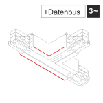 EUTRAC DALI T-Verbinder Schutzleiter mit Datenbus aussen rechts für 3~ in verschiedenen Ausführungen | 555 2 1214 X