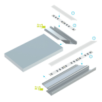 LED Aluminiumprofil Type IPA12 (4,41 x 2,04) - Trockenbauprofil - für Strips bis 12 mm | Weiss lackiert | 2020 mm