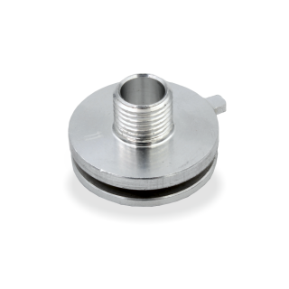 Nippel für Stromschienenadapter abgerundet | M10x1 / 8mm Gewindelänge | Aluminium
