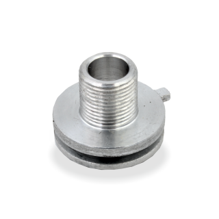 Nippel für Stromschienenadapter abgerundet | M13x1 / 12mm Gewindelänge | Aluminium