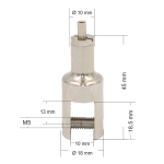 Drahtseilhalter / Gripper 15, Displayhalter, Klemmbereich 10 mm, für Drahtseil Ø 1,0 - 1,5 mm | vernickelt