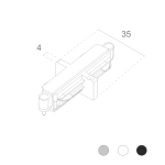 Längsverbinder für 1-Phasen Stromschienen, komp. zu SLV 1Phasensystem | Schwarz