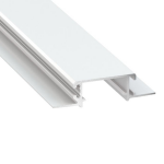 LED Aluminiumprofil Type ZATI - Niedriges Einlegeprofil - für 2 Strips á 12 mm | weiß lackiert 3000 mm