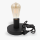 Tischleuchte Lampe Ø14cm - Fassung E27 max. 40W, Textilkabel mit Kabelschalter An/Aus | Schwarz