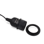 Lampen- Netzkabel PVC mit Schalter und E27 Fassung & Schraubring | Schwarz | 3500mm