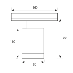 Stromschienenstrahler CUP-GA LED Premium Philips Fortimo GEN.7 24 Watt 927 2700K CRI90+ silber RAL 9006 60 Grad