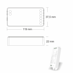 MiBoxer Empfänger Controller Steuerung Dimmer 2.4G 12/24V max. 12A | FUT037M | RGB