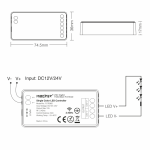Mi-Light Empfänger Controller Steuerung Dimmer 2.4G 12/24V "12A" | Small | Single Color
