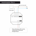 MiBoxer LED Funkdimmer (AC Triac RF+Push Dimmer) 300W | WiFi Ready | TRI-C1