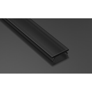 LED Profil Abdeckung SLIM für Profile [X, MICO] PMMA | schwarz 3000 mm