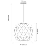 Deko-Light, Pendelleuchte, Asterope Rund 500 mm, 1x max....