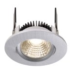 Deko-Light, Deckeneinbauleuchte, COB-68-24V-8,5 W-4000K-Rund-Tilt-Silber, 720 lm, Spannungskonstant, Eingangsspannung: 24 V/DC, Aluminiumdruckguss, Gebürstet, Energieeffizienzklasse: G, IP 20