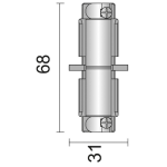 D LINE 3-Phasen Schienensystem Mechanischer Verbinder,...