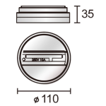 D LINE 3-Phasen Schienensystem Aufbau-Adapter für...