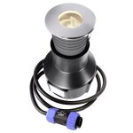 Deko-Light, Bodeneinbauleuchte, Fornac, 2,7 W, 3000 K, Silber, 110 lm, Spannungskonstant, Eingangsspannung: 24 V/DC, Edelstahl, Energieeffizienzklasse: G, IP 67