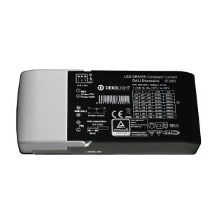 Deko-Light, Netzgerät (CC, DC) dimmbar, BASIC, DIM, Multi CC, IE-25D, Stromkonstant, DALI 2.0 / DT6 / Intelli Push-Dim, 5,0-25,0 W, Eingangsspannung: 220-240 V/AC, Ausgangsspannung min./max.: 20-60 V/DC