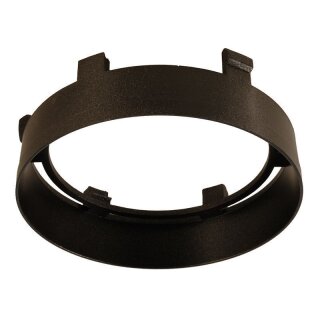 Deko-Light, Mechanisches Systemzubehör, Reflektor Ring Schwarz für Serie Nihal, Kunststoff, Schwarz, Höhe: 27 mm, Durchmesser: 82.5 mm, IP 20