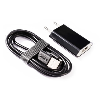Deko-Light, Elektrisches Systemzubehör , USB Steckernetzteil 5V DC, 1000mA mit Mikro USB Kabel, Kunststoff, Schwarz, IP 20